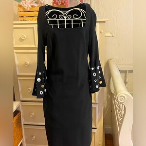 Black knee length dress